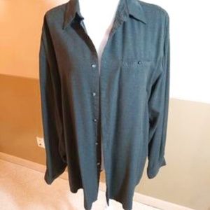 Men's XL Button Down Dress Shirt Dark Green